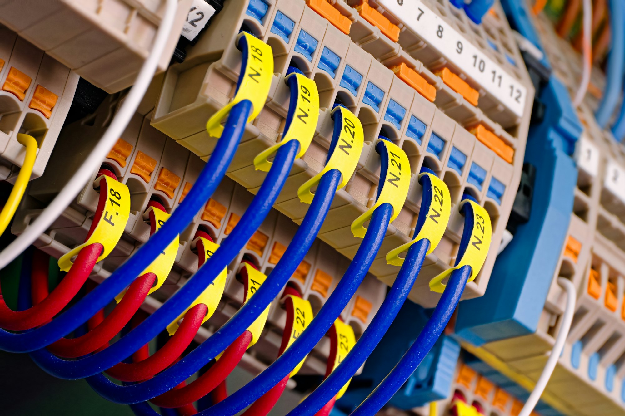 Electrical installation inside the junction box