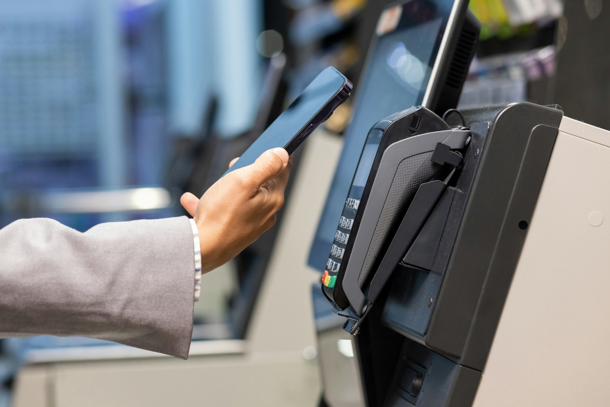 Conduct NFC payments at the terminal using your smartphone for secure and convenient transactions